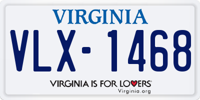 VA license plate VLX1468