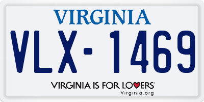 VA license plate VLX1469