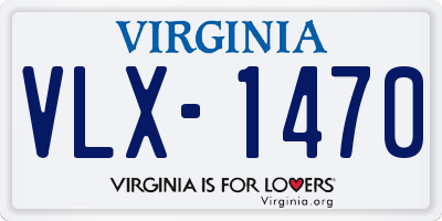 VA license plate VLX1470