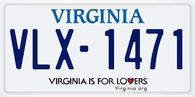 VA license plate VLX1471