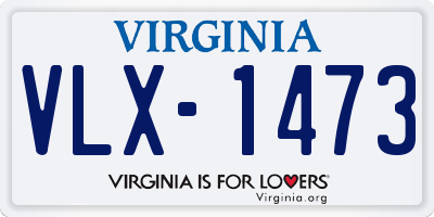 VA license plate VLX1473