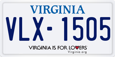 VA license plate VLX1505