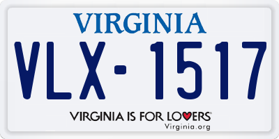 VA license plate VLX1517