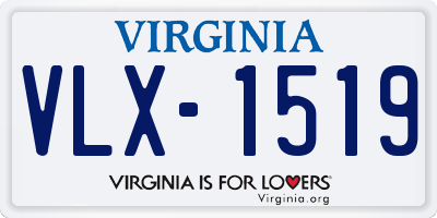 VA license plate VLX1519