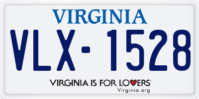 VA license plate VLX1528