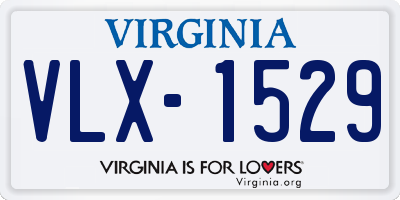 VA license plate VLX1529