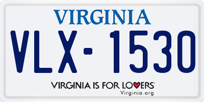 VA license plate VLX1530