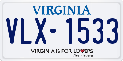 VA license plate VLX1533