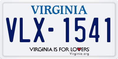 VA license plate VLX1541