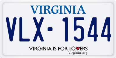 VA license plate VLX1544