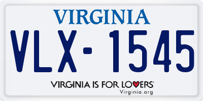 VA license plate VLX1545