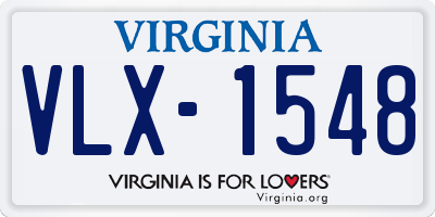 VA license plate VLX1548