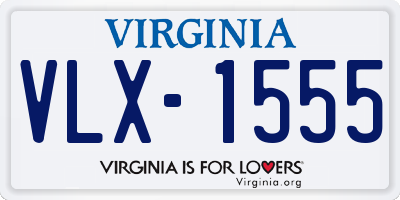 VA license plate VLX1555