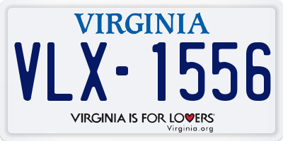 VA license plate VLX1556