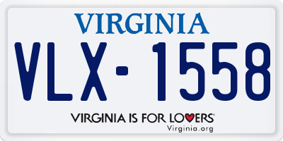 VA license plate VLX1558