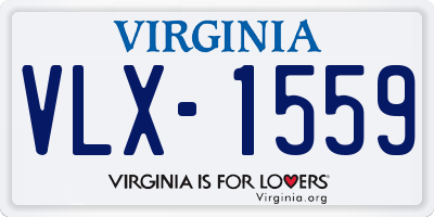 VA license plate VLX1559