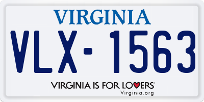 VA license plate VLX1563