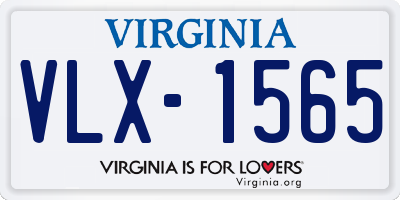 VA license plate VLX1565