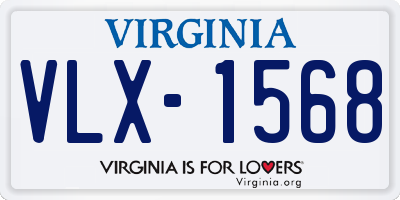 VA license plate VLX1568