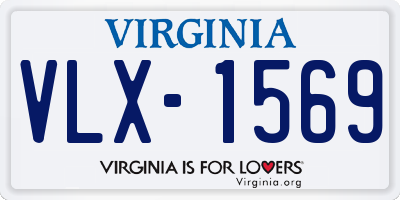 VA license plate VLX1569