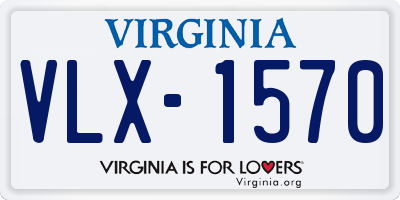 VA license plate VLX1570