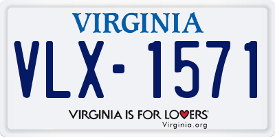 VA license plate VLX1571