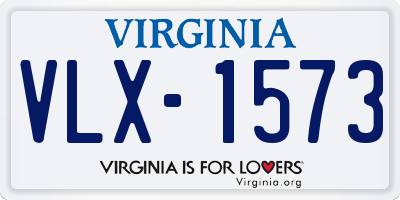 VA license plate VLX1573