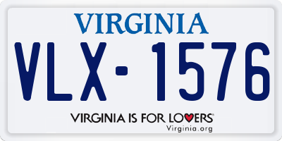 VA license plate VLX1576