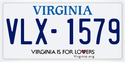 VA license plate VLX1579