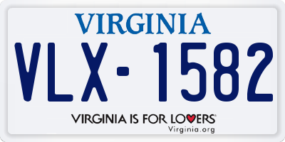 VA license plate VLX1582