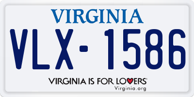 VA license plate VLX1586