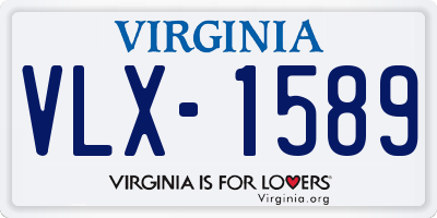 VA license plate VLX1589