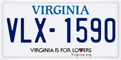 VA license plate VLX1590