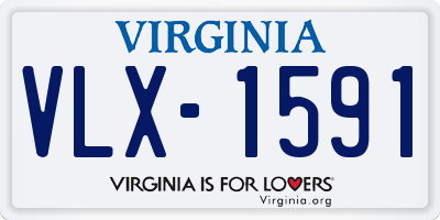 VA license plate VLX1591