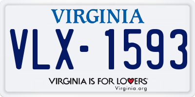 VA license plate VLX1593