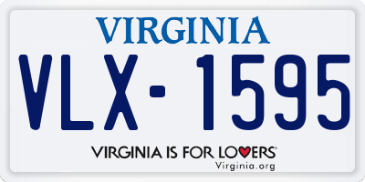 VA license plate VLX1595