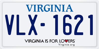 VA license plate VLX1621