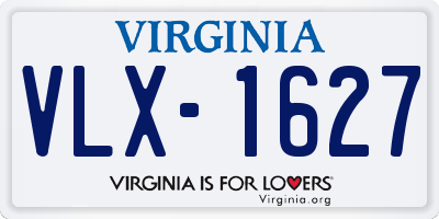 VA license plate VLX1627