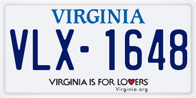 VA license plate VLX1648