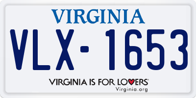 VA license plate VLX1653