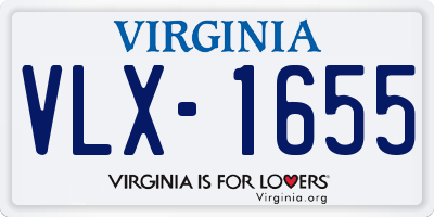 VA license plate VLX1655