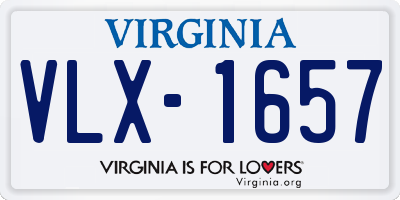 VA license plate VLX1657