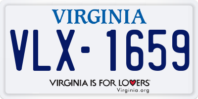 VA license plate VLX1659