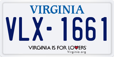 VA license plate VLX1661