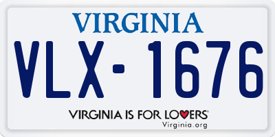 VA license plate VLX1676