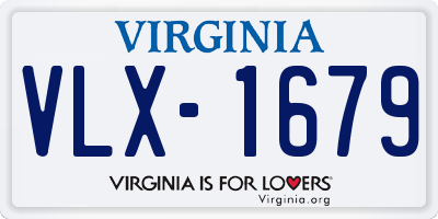 VA license plate VLX1679