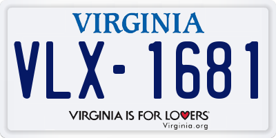 VA license plate VLX1681