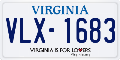 VA license plate VLX1683