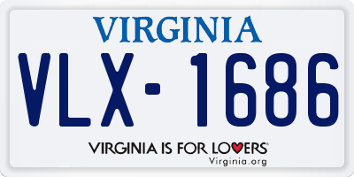 VA license plate VLX1686