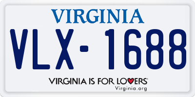 VA license plate VLX1688